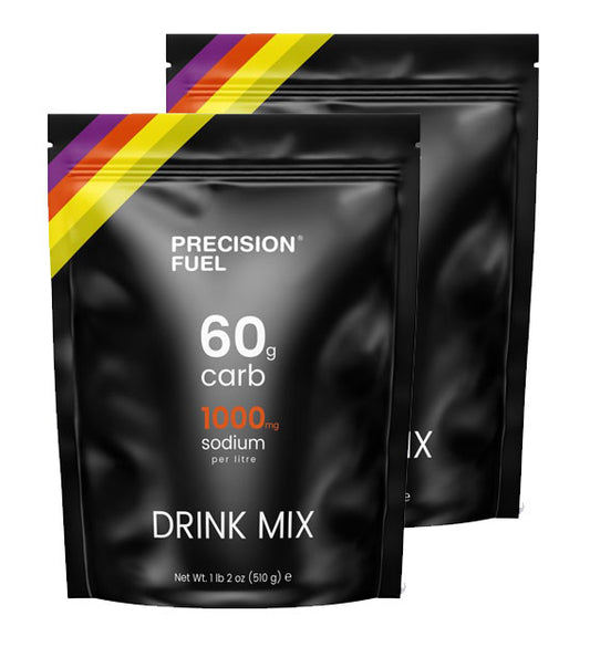 Precision Hydration PF60 Drinks Mix Includes 60g Carb & 1000 mg Sodium per Litre | 2 Pack