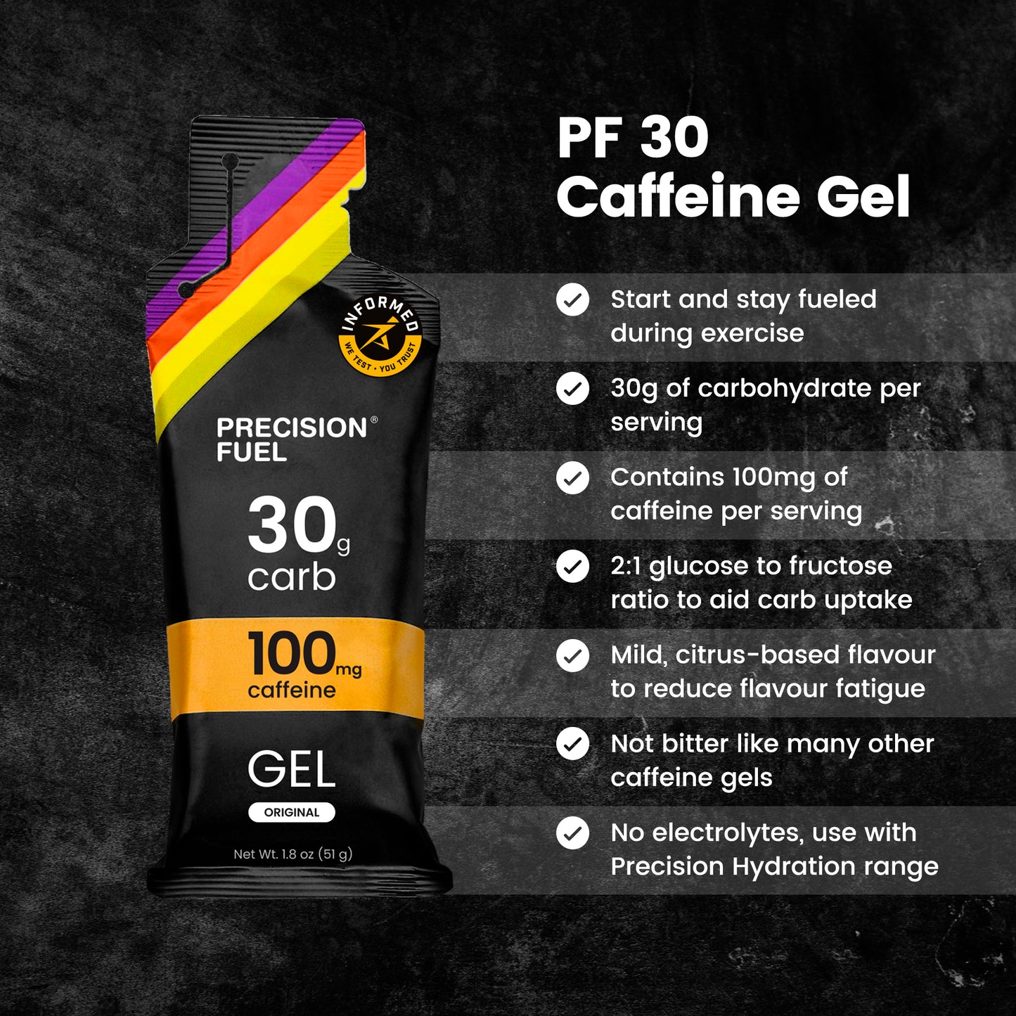 Precision Hydration 30g Caffeine Gel | 5 Pack
